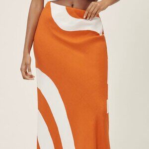 Anthropologie The Tilda Maxi Slip Skirt Linen Edition